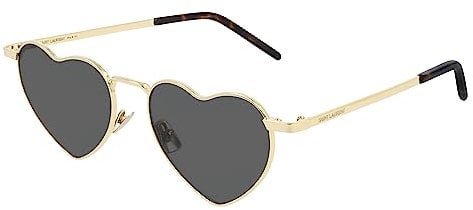 Yves Saint Laurent SL 301 Loulou-004 52 Sunglass Met Occhiali da Sole, Oro-Oro-Grigio, Unisex-Adulto