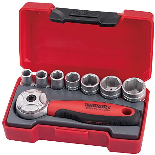 TENGTOOLS 269880100 Tengtools Model T1408 Socket Set 1/4 Inch 8 Piece