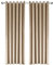 Imperial Rooms Crushed Velvet Eyelet Curtains 66x90 Drop Beige Blackout Curtains for Bedroom - Fully Lined Living Room Window Curtain 2 Panels with Matching Tie Backs (168cm x 228cm)