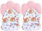 Wendergo Teething Mittens for Babies 2 Pack Baby Teething Gloves Infant Soothing Pain Relief Mitt Baby Teether Mits, Food Grade Silicone, Safe(BPA Free), Washable(Pink)