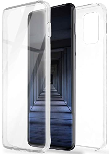 ONEFLOW Touch Case für Samsung Galaxy A51 Hülle 360 Grad Komplett Schutz beidseitig, Handyhülle mit Displayschutz, TPU Schutzhülle durchsichtig vorne und hinten stoßfest, Klar