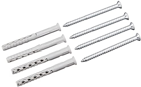 fischer - Tacos y tornillos largos de nylon SXR 8X80, tacos fischer pared hormigón, Bolsa 4 uds