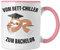 Trendation - Bachelor Geschenk Abschluss Spruch Tasse Master Graduation Bestanden Prüfung Vom Bett-Chiller zum Bachelor (Rosa)