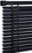 Ruby Deals PVC Venetian Blind Blinds Window 25mm Thin Slats Kitchen Windows Blinds Treatments Easy Fit Curtains Trimmable Fittings Home Office (Black Blind, W150cm x L150cm)