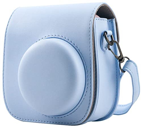Frankmate Étui de protection compatible avec appareil photo instantané Fujifilm Instax Mini 12 11 9 8 avec poche pour accessoires et sangle réglable