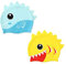 2 Piezas Gorro de Baño de Silicona Tiburón, Gorro de Baño de Silicona de Dibujos Animados, Gorras de Natación a Prueba de Fugas Set, Gorros de Baño para Niños y Niñas Fácil de Poner y Quitar