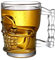 500ml Chope à Bière avec Tête de Mort Tasse à Whisky Crâne Tasse à Bière à Double Paroi Grand Capacité Verre à Bière Crâne KTV Bar Coupe Gothic Skull avec Poignée Cadeau pour Anniversaire Halloween