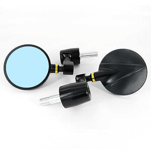 SANDNE Lenkerendenspiegel Für Für R Nine-t 2014 2015 2016 2017 2018 2019 Motorrad CNC Griff Bar Rearview außenspiegel Bar End Spiegel Motorradspiegel (Farbe : Gold)