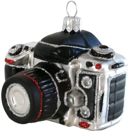 440s Glashänger Fotokamera Christbaumkugel Kompakt-Kamera Weihnachts-Schmuck Fotoapparat Weihnachts-Kugel