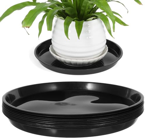 Mipcase Topfuntersetzer Pflanzen 30cm: 10 Stück Tropf-Pflanzentablett Blumentopf Drainage Tablett Runde Wasserauffangschale aus Kunststoff für Drinnen Und Draußen Garten