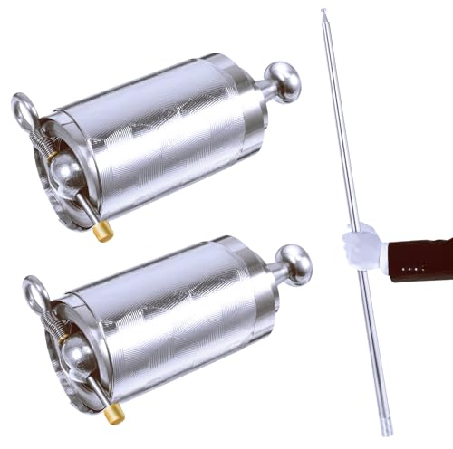 VICASKY Teleskopschlagstock Schlagstock Teleskop Schlagring Teleskopstock Stock 2pcs Teleskopschlagstock Tragbarer Zauberstab,Silberner Zauberstock aus Metall,Magischer Taschenstab Magische