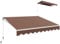 HOMASIS Toldo retráctil, Toldo de pinza con protección UV y contra el agua, Toldo con manivela, ángulo ajustable de 40-100°, Toldo de brazo articulado para balcón, jardín y terraza (Marrón, 295x250cm)