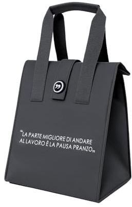 Kasanova 1 borsa termica da 12 l, grigio, con scritta, poliestere