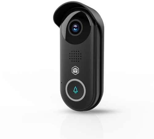 NEDIS Smart Wi-Fi Video Doorbell, 1080p HD, with Motion Sensor, Night Vision, 2-Way Audio, and Cloud/MicroSD Storage
