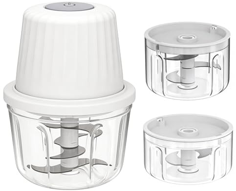 Elektrisk lökskärare, kökshuggare, grönsaksskärare hackare kök elektrisk lökhackare multihackare lökhackare för kött lök vitlök frukt (350 ml)