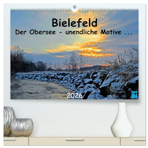 Bielefeld - Der Obersee - unendliche Motive... (hochwertiger Premium Wandkalender 2026 DIN A2 quer), Kunstdruck in Hochglanz: Seelandschaft in Bielefeld Schildesche (CALVENDO Orte)