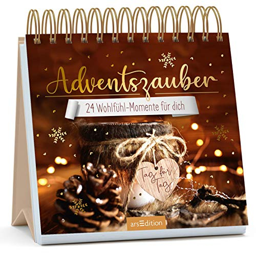 Adventszauber Tag für Tag: 24 Wohlfühl-Momente für dich | Adventskalender Aufsteller mit 24 Blättern