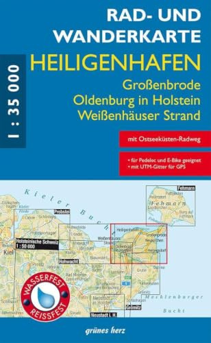 Rad- und Wanderkarte Heiligenhafen: mit Großenbrode, Oldenburg i. H., Weißenhäuser Strand. Wasser- und reißfest.
