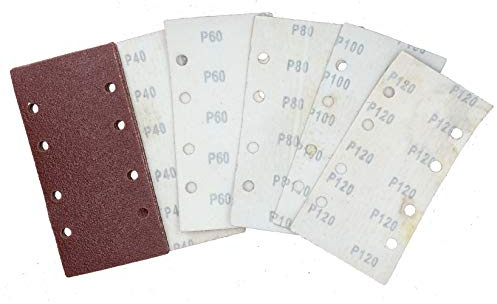 Hook/Loop 1/3 Sheet Sanding Sander Sandpaper Pads 10 Pack Mixed Grit 40 240