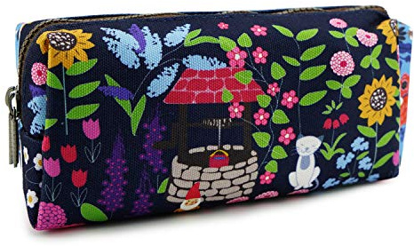 LParkin Niedlicher Gartenzwerg aus Segeltuch Federmäppchen Stifttasche Tasche Gadget Box Schreibwaren Etui Make-up Kosmetiktasche