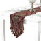 Bettery Home Stickerei Luxus Tischl?Ufer Jacquard Stoff Tischl?Ufer mit Mehreren Quasten f¨¹r Esszimmer Kommode Hochzeitsfeier Dekorationen, 33x210cm, Rot