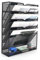 EasyPAG 6 Tier A4 Mesh in Tray Hanging Wall File Holder Mail Organiser Magazine Storage Rack Upgrade,Black