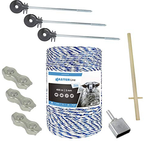 Eider 400m Elektrozaun am Knotengitter als Untergrabschutz Wolf & Wildschwein