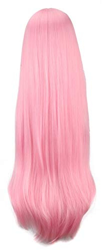 Biamoxer Ram Rem Perücken Re: Leben in einer anderen Welt als Null Cosplay Perücke Pink Blau 80 cm langes glattes Kunsthaar für Erwachsene PL-6901