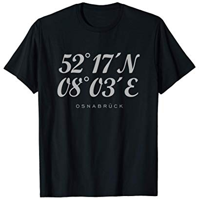 Osnabrücker Koordinaten (Grau) Osnabrück T-Shirt