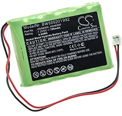 vhbw Battery Replacement for Yale 802306063H2 for Alarm Units, Home Security (700mAh, 7.2 V, NiMH)