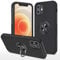 EYZUTAK Case for iPhone 12 6.1 inch, 360 Degree Rotation Magnetic Metal Finger Ring Holder Magnet Car Holder Inner Silicone with Camera Protection Glossy Anti-drop Hard Cover - Black