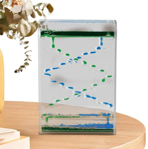 Liquid Timer,Liquid Motion Bubbler | Acryl-Flüssigkeitsbewegungstimer | Flüssiges sensorisches Spielzeug für Kinder und Erwachsene, Schreibtischdekoration, beruhigendes Spielzeug, Spielzeug