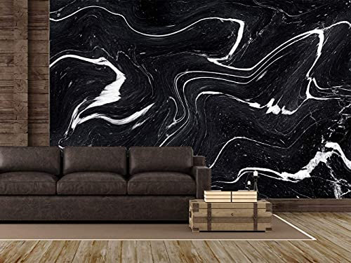 Oedim Tapete aus Marmor, Schwarz und Weiß, Dekoration für Zimmer, Wanddekoration