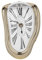 Jadeshay Unregelmäßige schmelzende Wanduhr Dekoration Modernes Design Geschnittene Schreibtisch-Tischuhr (Golden)