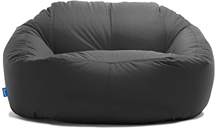 Bruni Lounge Sitzsack-Sofa in Grau – Indoor und Outdoor XXL Sitzsack-Lounge, Couch für 1-2 Personen