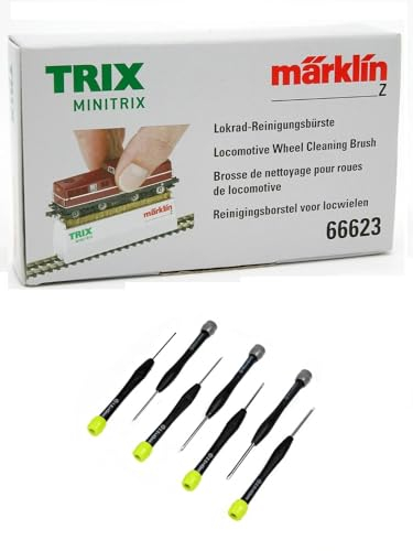Scala N e Z 1:160 1:220 detergente per locomotive DC ogni marca e set di cacciaviti precisione 11 unità (66623-minitrix-set11)