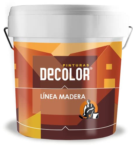 PINTURAS DECOLOR - Barniz Aqua Ambar Interior/Exterior Mate. Al Agua. (Roble, 4 litros). Variedad de colores