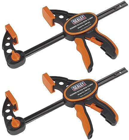Sealey Quick Bar Clamp, 150mm - 2pc Set QBC1502