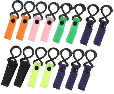 Healeved 15stücke Kinderwagenhaken Wickeltaschenaufhänger Für Kinderwagen Babyzubehör Farbe Zufällig Mehrzweck-gurthaken Praktische Kinderwagenhaken Buggyhaken Kinderwagenaufhänger