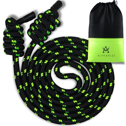ALPHANIZE Flow Rope Exercise Jump Ropes for Home Gym Cardio - Jump Rope for Fitness for Men & Women - Boxing & MMA Full Body Workout