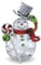 Swarovski Holiday Cheers Französische Bulldogge, Weihnachtliches Ornament mit Klaren, Grünen und Roten Swarovski Kristallen