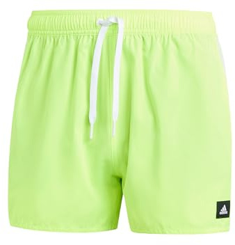 adidas Herren 3-Stripes CLX Very-Short-Length Swim Shorts, Lucid Lemon/White, M