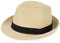 Hcimooy Short Brim Chapeau de Paille Panama Fedora Beach Sun Triangle Chapeau de Vacances Gentleman Roll up Chapeau d'été