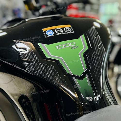 3D-Aufkleber Tankpads kompatibel mit/Ersatz für KAWASAKI Ninja 1000 SX 2020-2022 (Tankschutz)…