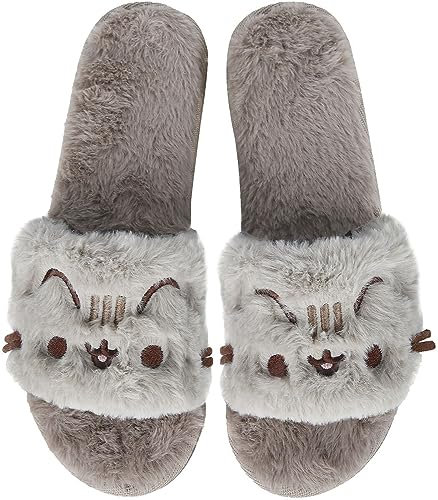 Pusheen The Cat Frauen Hausschuh braun EU41 Sonstiges Material Fan-Merch, Katzen, Zeichentrick