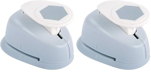 Rayher 69195000 Motivstanzer Hexagon, 2,54 cm ø, 1 Zoll, geeignet zum Stanzen von Papier/Karton bis 200g/m2, Motivlocher Sechseck (Packung mit 2)