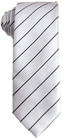 marysgift Krawatte Weiß Herren Designer Fest Farbe Schwarz Streifen Krawatten für Formale Hochzeit Business,D0416