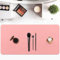 Make-up-Matte für Schminktisch – wasserdicht, öldicht, staubabweisend, weicher und bequemer Schreibtischschutz, ideal für Make-up-Tische und Werkbänke (39,7 x 69,6 cm, Rosa)