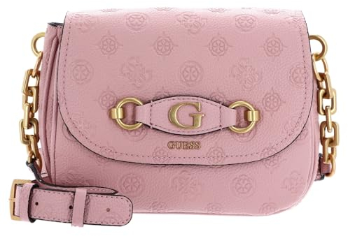 GUESS Izzy Compartment Flap Apricot Rose Logo
