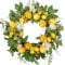 CIR OASES Couronne de citron de 45,7 cm, couronne de porte de printemps avec citron artificiel et fleur pour cuisine, intérieur et extérieur, fenêtre, décoration de porte d'entrée